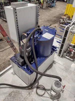 30 GPM ZYKLOMAT MODEL #AKBF-R CONTINUOUS FILTER COOLANT SYSTEM, WITH DRAG-OUT & TURBO-HKS CENTRIFUGE SEPERATOR: YOBRO #24734