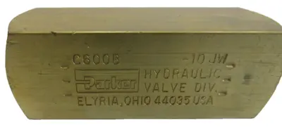 NEW PARKER C600B HYDRAULIC VALVE 2000PSI