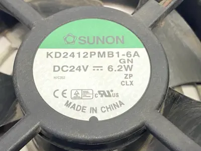 Used SUNON Axial Cooling Fan 2-Wire 120mm x 120mm x 38mm 24VDC 6.2W Electronic Component Fans Michigan US | Maverick Industrial Sales #1398779