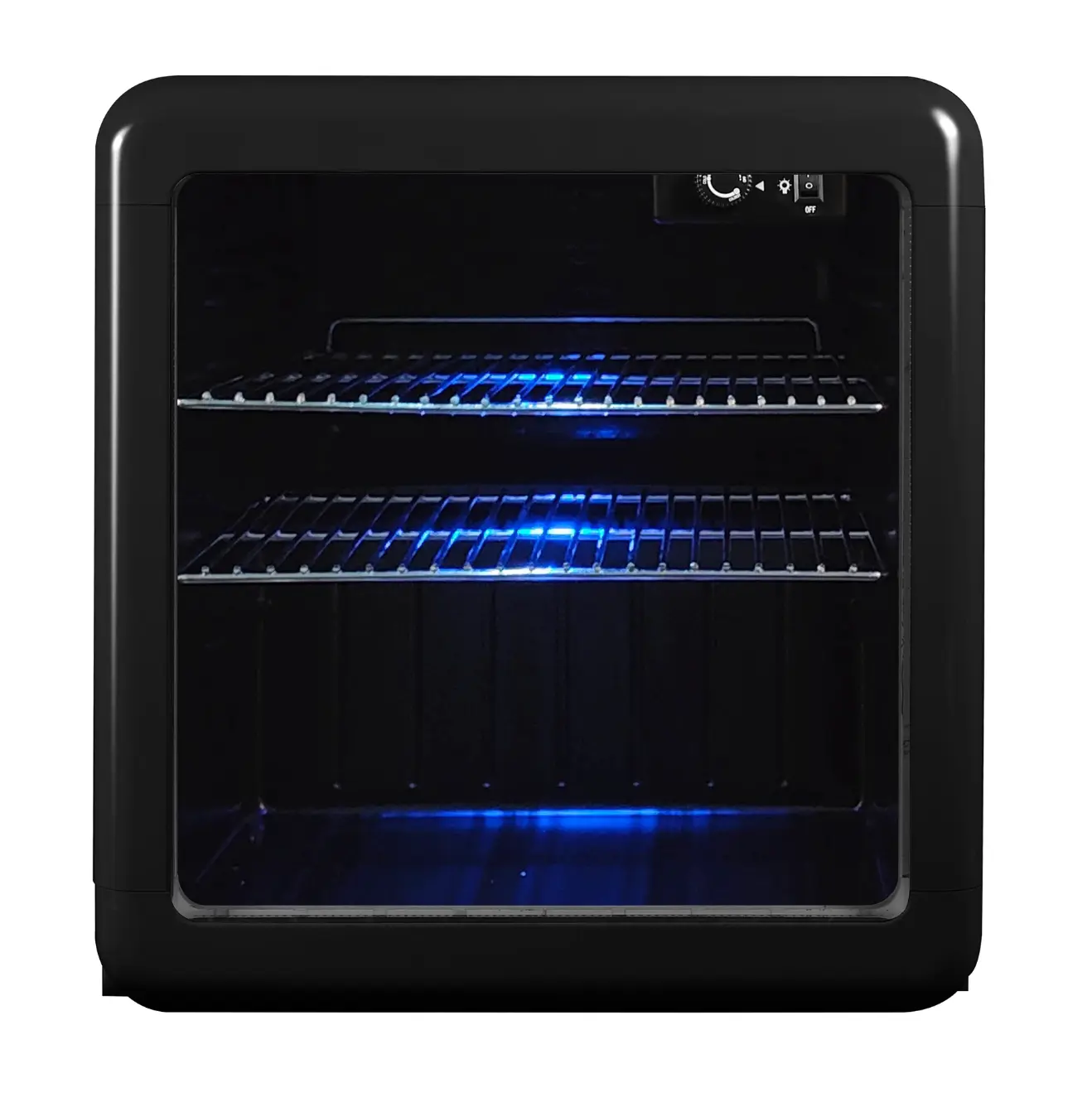 Magic Chef 1.7 CU. FT. RETRO MINI BEVERAGE COOLER IN BLACK