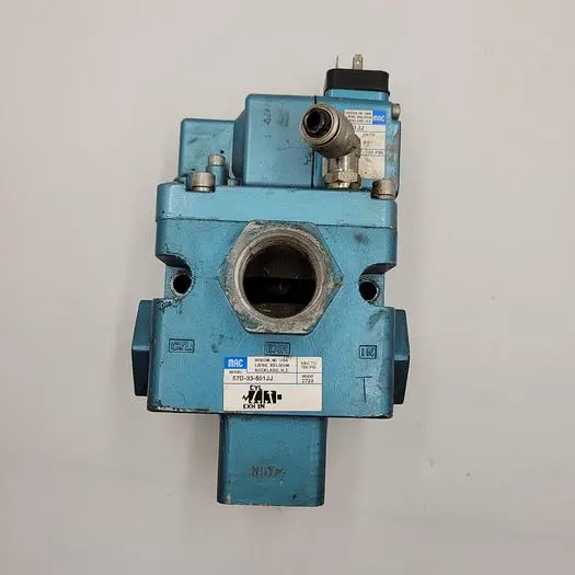 Used MAC MAC 57D-33-501JJ VALVE CONNECTED TO MAC SOLENOID 250B-501JJ Pump & Valve Parts | ND Industrial Surplus #1217641