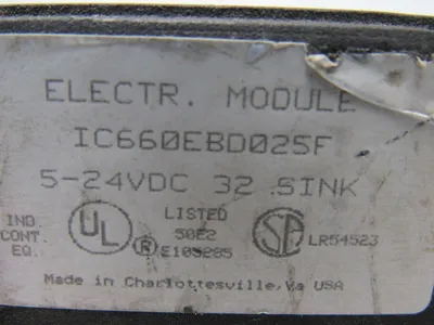 GE Fanuc IC660EBD025F Electronic Module 5-24VDC 32 SNK