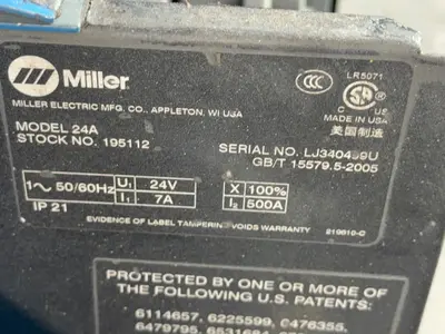 Used MILLER 24A Welding Machinery (Other) Ohio US | HGR 24 #1265859