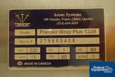 USED Aesus Aesus Labeler, Model Premier Wrap Plus 132M