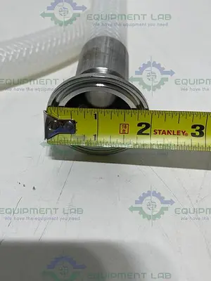 USED SAINT GOBAIN 23035763 PURE FIT 96" HOSE W/ 1 1/2" TO 3/4" SANITARY FITTING 90PSI