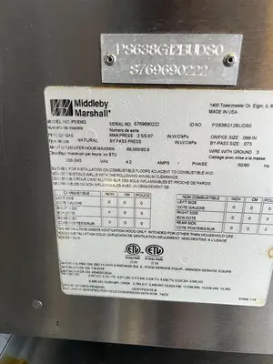 Middleby Marshall PS638G-2 65” Gas Double Impingement Conveyor Oven - Natural Gas