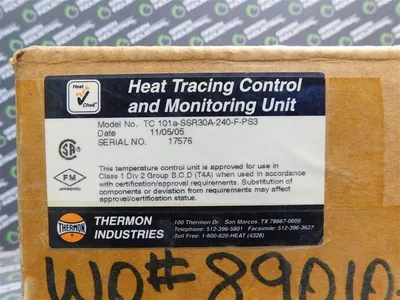 Thermon Ind TC 101a-SSR30A-240-F-PS3 Heat Tracing Control & Monitoring Unit Used