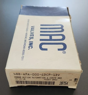 NEW MAC VALVES INC 48B-AMA-000-GDCP-1DV