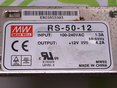 MEAN WELL RS-50-12 SWITCHING POWER SUPPLY