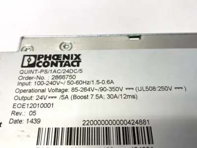 USED PHOENIX CONTACT PRIMARY SWITCHED POWER SUPPLY 286670