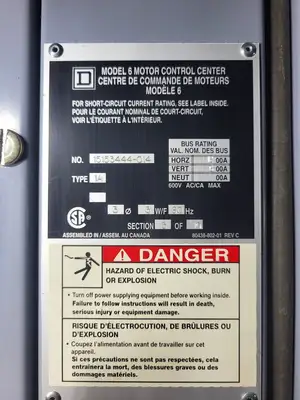 USED SQUARE D MODEL 6