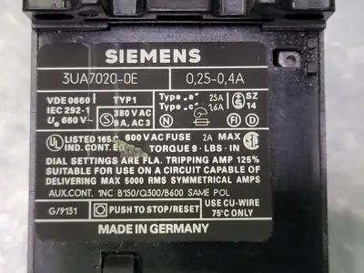 USED SIEMENS 3UA7020-0E