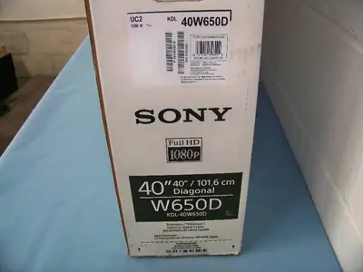 Sony 40" Full HD LED Backlit LCD SMART TV / Television KD-40W650D with Remote Control and Stand