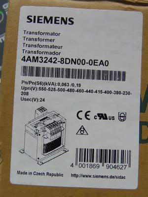 Siemens 4AM3242-8DN00-0EA0 Single Phase Control Transformer 0.063 kVA New NIB