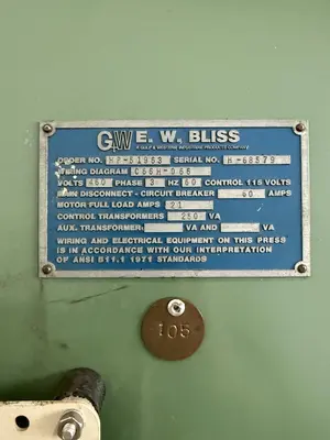 USED 1978 BLISS C-110