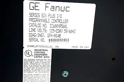 NEW GE FANUC IC600YR560L SERIES SIX PLUS I/O PROGRAMMABLE CONTROLLER