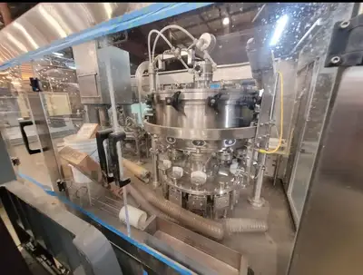 (Reduced!) Palmer 12-Head Rotary Isobaric Canning Line – 35 CPM