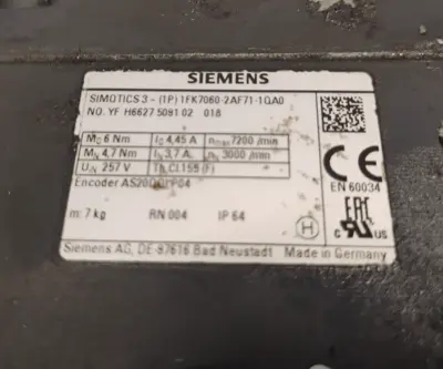 Siemens 1FK7060-2AF71-1QA5 Electrical/PLC/Automation | ESS Industrial Equipment Sales (7)