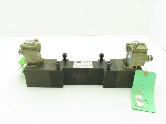 BOC Water Hydraulics Ross Solenoid Spool Valve Block 5 Port 2 Pos Pneumatic