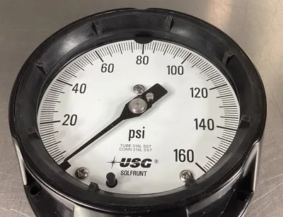 Ametek Solfrunt Pressure Gauge 316L SST 0-160PSI 6E-17