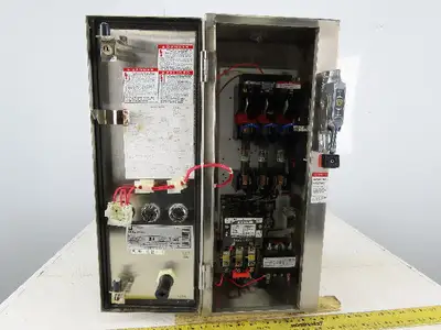 Square D 8538SCW14V81CFF4T 30A 600V 10Hp MAX Stainless Steel Combo Starter