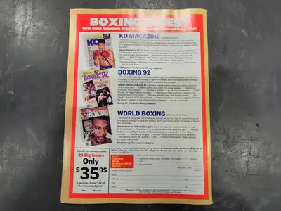 USED BOXING 92 NOVEMBER 1992