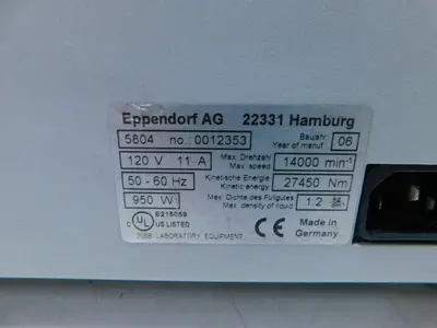 Used EPPENDORF 5804 Centrifuges Texas US | Aucto #1453339