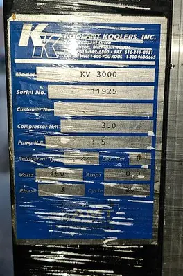USED KOOLANT KOOLERS KV-3000