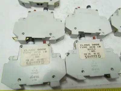 Square D GCB 10 Ser.B Thermal magnetic circuit breaker 1A 250VAC 65VDC Lot of 8