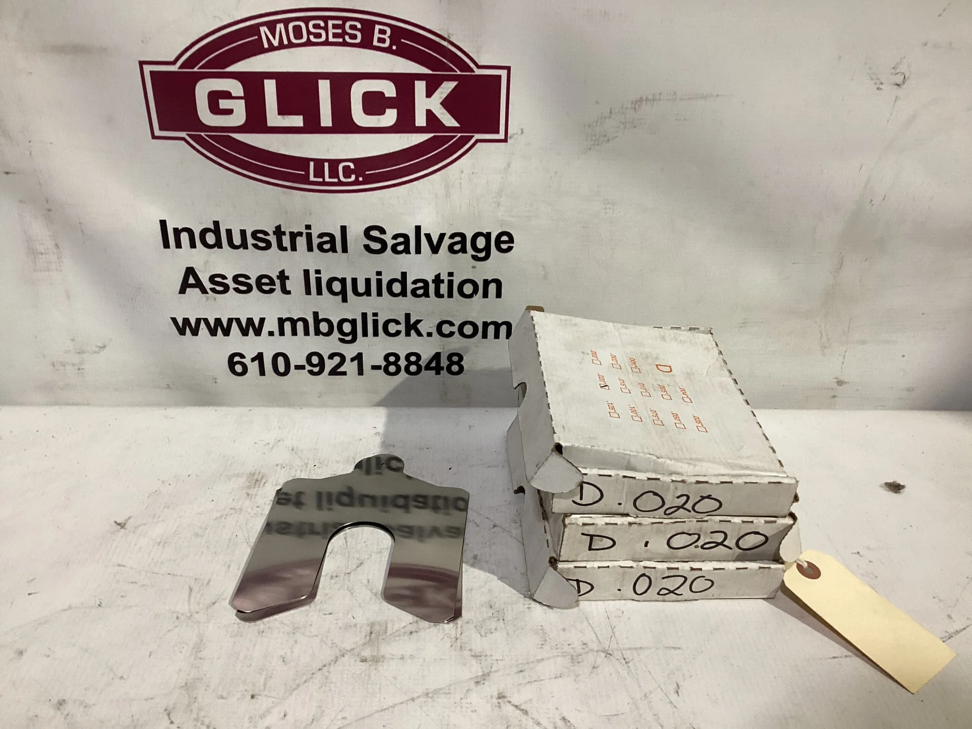 ACCUSHIM D.020 Stainless Slotted Shim Stock 5” x 5” x .020” -55pcs total
