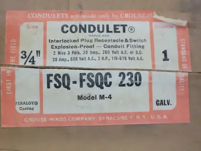 New | in-Stock CROUSE-HINDS FSQ-FSQC-230 Cable & Wire British Columbia CA | Lenmark #252392