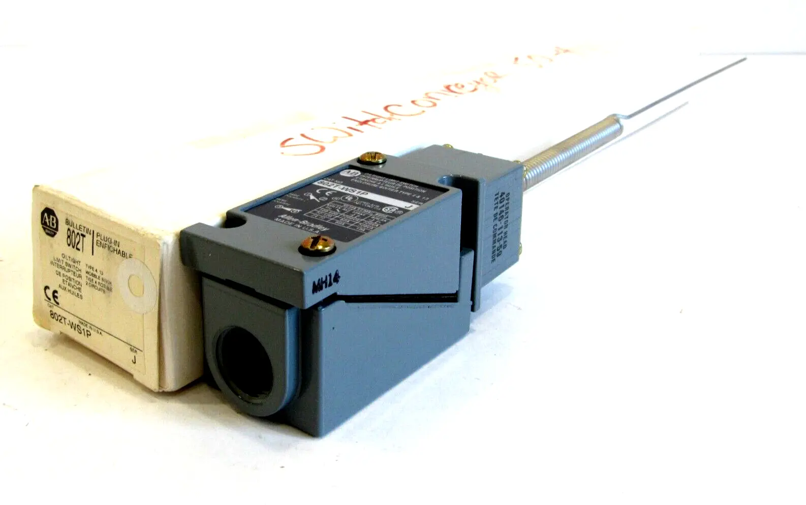 ALLEN BRADLEY 802T-WS1P LIMIT SWITCH SER. J 802TWS1P NEW, SURPLUS