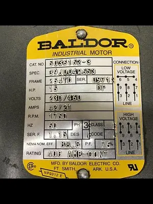USED BALDOR 5036162-3