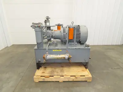 Sauer Danfoss 90R100 Hydraulic Piston Pump Unit 60 Gal 87 GPM 6000 PSI 40 Hp