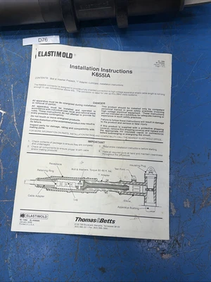 New | in-Stock ELASTIMOLD K655IA Cable & Wire Indiana US | J&J Industrial Supply #1377328