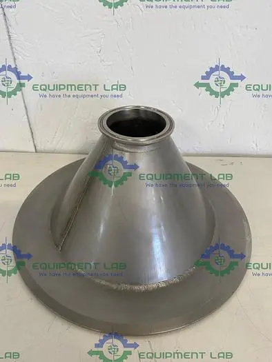 Used STAINLESS STEEL SANITARY REDUCER 12" OD TO 2 1/2" SANITARY FITTING 5 1/2" HEIGHT Plumbing Equipment California US | Equipment Lab #487494