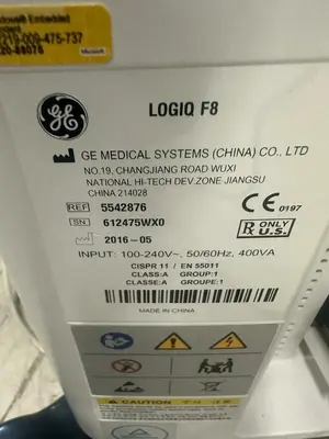 Used GE 2016 GE LOGIQ F8 Series Ultrasound with 1 Probes, Tested Medical Imaging - Other Texas US | PT Medical Technologies #1458883