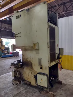 220 TON AIDA MODEL #NC1-200(2) GAP FRAME PRESS, WITH 9.84" STROKE: STOCK #22203