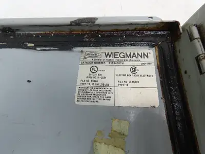 Wiegmann B161406CH Electrical Enclosure 16x14x6"Continous Hinged Type 12