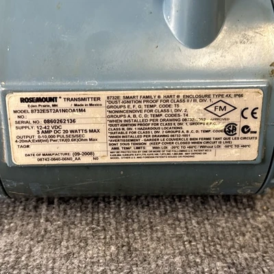 Used Rosemount 8732EST2A1N0DA1M4 Flowmeters California US | Davliegogo LLC #1706017