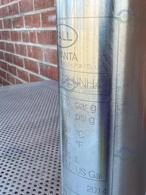 USED PALL ADVANTA ALID11G23LNNH4 IN-LINE LIQUID AND GAS FILTER HOUSINGS