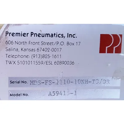 Used 10" Premier Pneumatics Rotary Valve Airlock