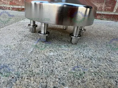 USED SCHOTT AG 316 STAINLESS STEEL IMPELLER 98" HEIGHT  X 2" FEMALE THREADED