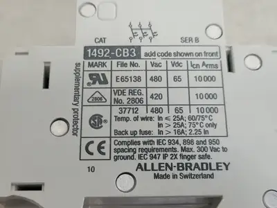 USED ALLEN-BRADLEY 1492-CB3-G250