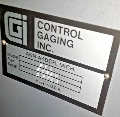 USED CONTROL GAGING 850