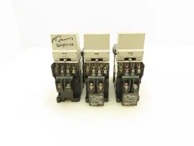 Fuji Electric TR-0N Contactor Overload Relay 110V Coil Assembly Lot of 3
