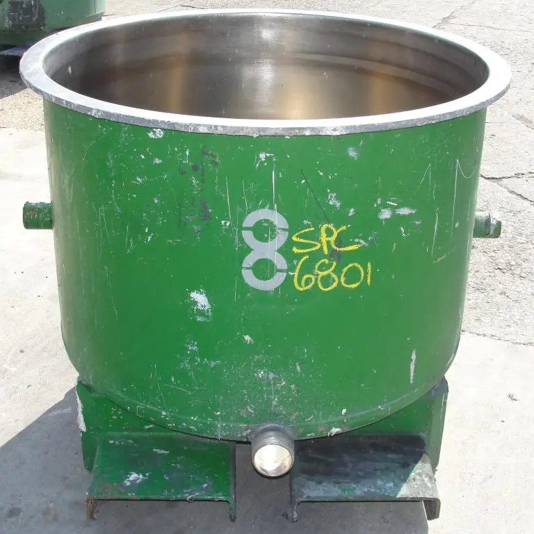 SPC6801  Mixer and Blender 100 gallon Ross change can Stainless Steel 39.25" inside diameter 27.5" inside height