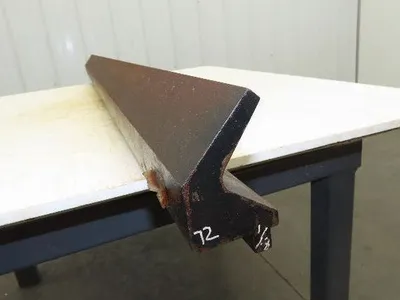 Press Brake Punch Die 72-1/8" Long 90° V 7/16" Finger 2" Return 3-3/4" H
