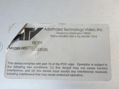 Used ADVANCED TECHNOLOGY VIDEO 5600585 Interface Monitors Michigan US | Ideal Machinery #606504