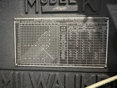 USED MILWAUKEE KEARNEY & TRECKER NO.3 MODEL K